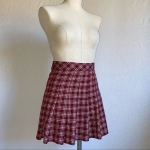 checkered pleated skirt✨
